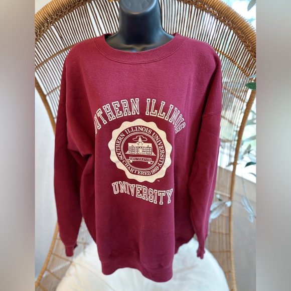 Vintage JanSport XL Red Illinois State University Crewneck Pullover Sweatshirt - Picture 1 of 12